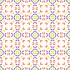 Ancient Geometric pattern in repeat. Fabric print. Seamless background, mosaic ornament, ethnic style. 