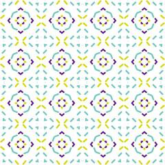 Fototapeta na wymiar Ancient Geometric pattern in repeat. Fabric print. Seamless background, mosaic ornament, ethnic style. 