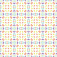 Ancient Geometric pattern in repeat. Fabric print. Seamless background, mosaic ornament, ethnic style. 