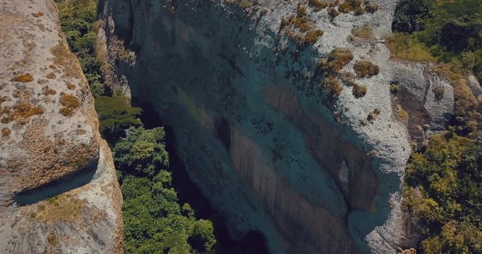 Aerial shot of Pungo Andongo stones in Malanje, Africa, Angola.