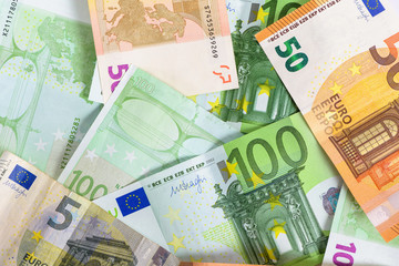 Background made of euro banknotes