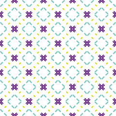 Ancient Geometric pattern in repeat. Fabric print. Seamless background, mosaic ornament, ethnic style. 
