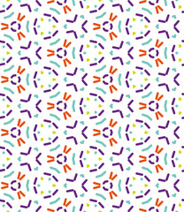 Ancient Geometric pattern in repeat. Fabric print. Seamless background, mosaic ornament, ethnic style. 