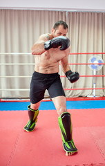 Fototapeta na wymiar Kickbox fighter training