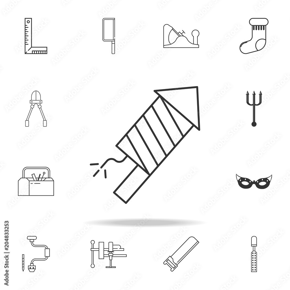 Poster firework line icon. detailed set of web icons and signs. premium graphic design. one of the collecti