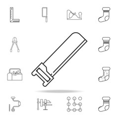 Hand saw line icon. Detailed set of web icons and signs. Premium graphic design. One of the collection icons for websites, web design, mobile app