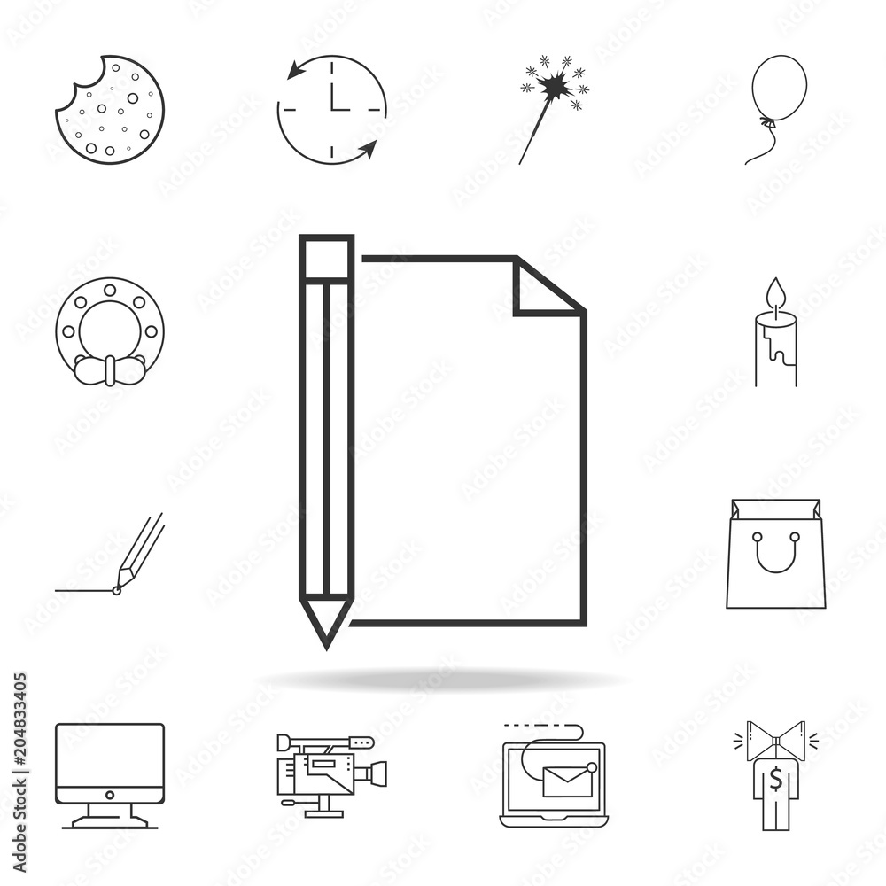 Poster notebook and pencil icon. detailed set of web icons and signs. premium graphic design. one of the co