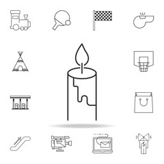 line candle icon. Detailed set of web icons and signs. Premium graphic design. One of the collection icons for websites, web design, mobile app