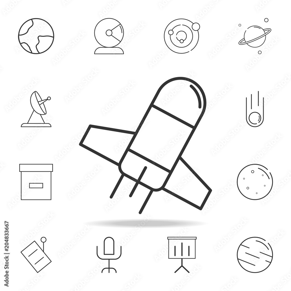 Poster rocket line icon. detailed set of web icons and signs. premium graphic design. one of the collection