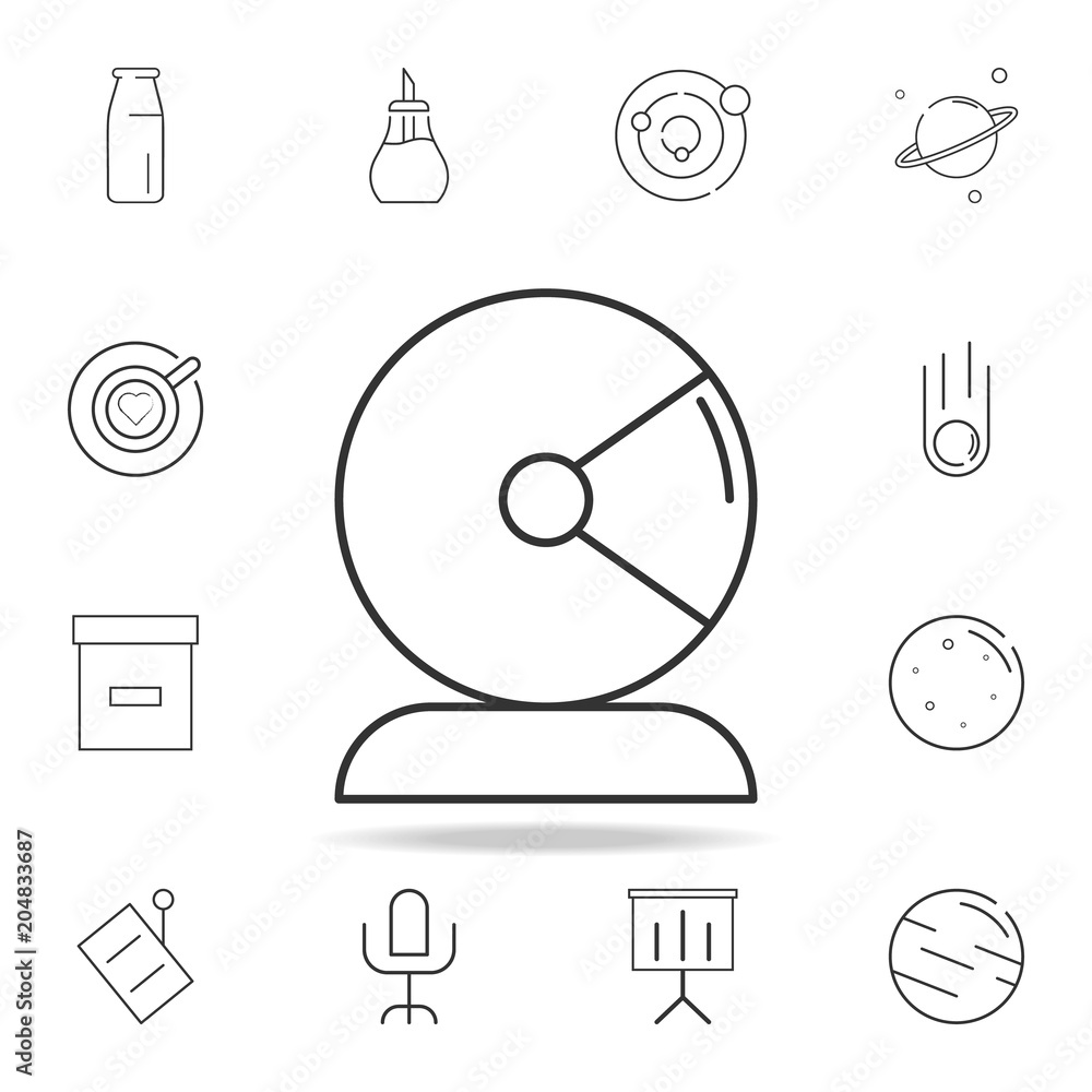 Poster astronaut helmet line icon. detailed set of web icons and signs. premium graphic design. one of the 