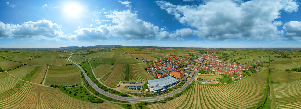 Luftbild Herxheim Weinstraße Pfalz 360°