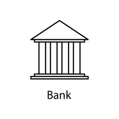 bank icon. Element of web icon with name for mobile concept and web apps. Detailed bank icon can be used for web and mobile. Premium icon