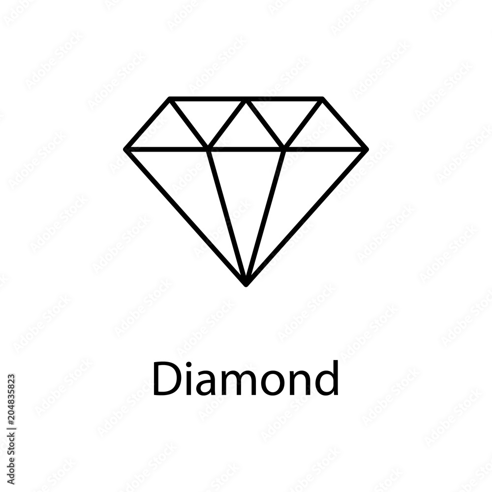 Poster diamond icon. element of web icon with name for mobile concept and web apps. detailed diamond icon c