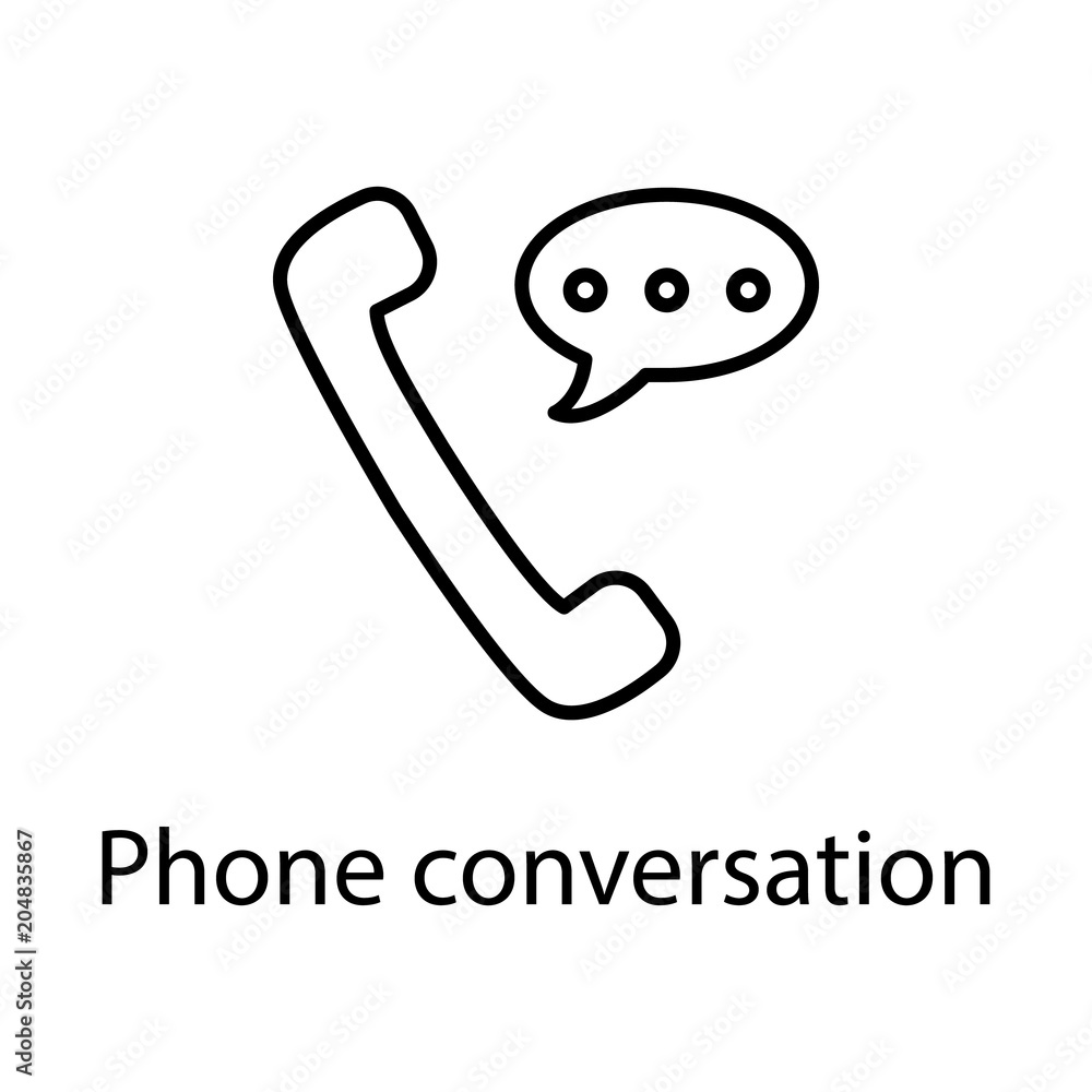 Poster phone conversation icon. element of web icon with name for mobile concept and web apps. detailed pho
