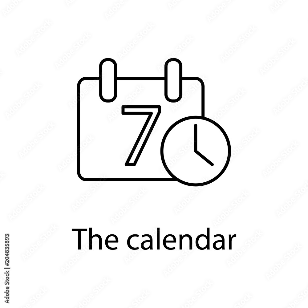 Poster the calendar icon. element of web icon with name for mobile concept and web apps. detailed the calen