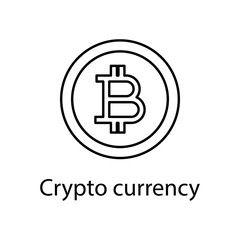 crypto currency coin icon. Element of web icon with name for mobile concept and web apps. Detailed crypto currency coin icon can be used for web and mobile. Premium icon