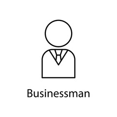 businessman icon. Element of web icon with name for mobile concept and web apps. Detailed businessman icon can be used for web and mobile. Premium icon