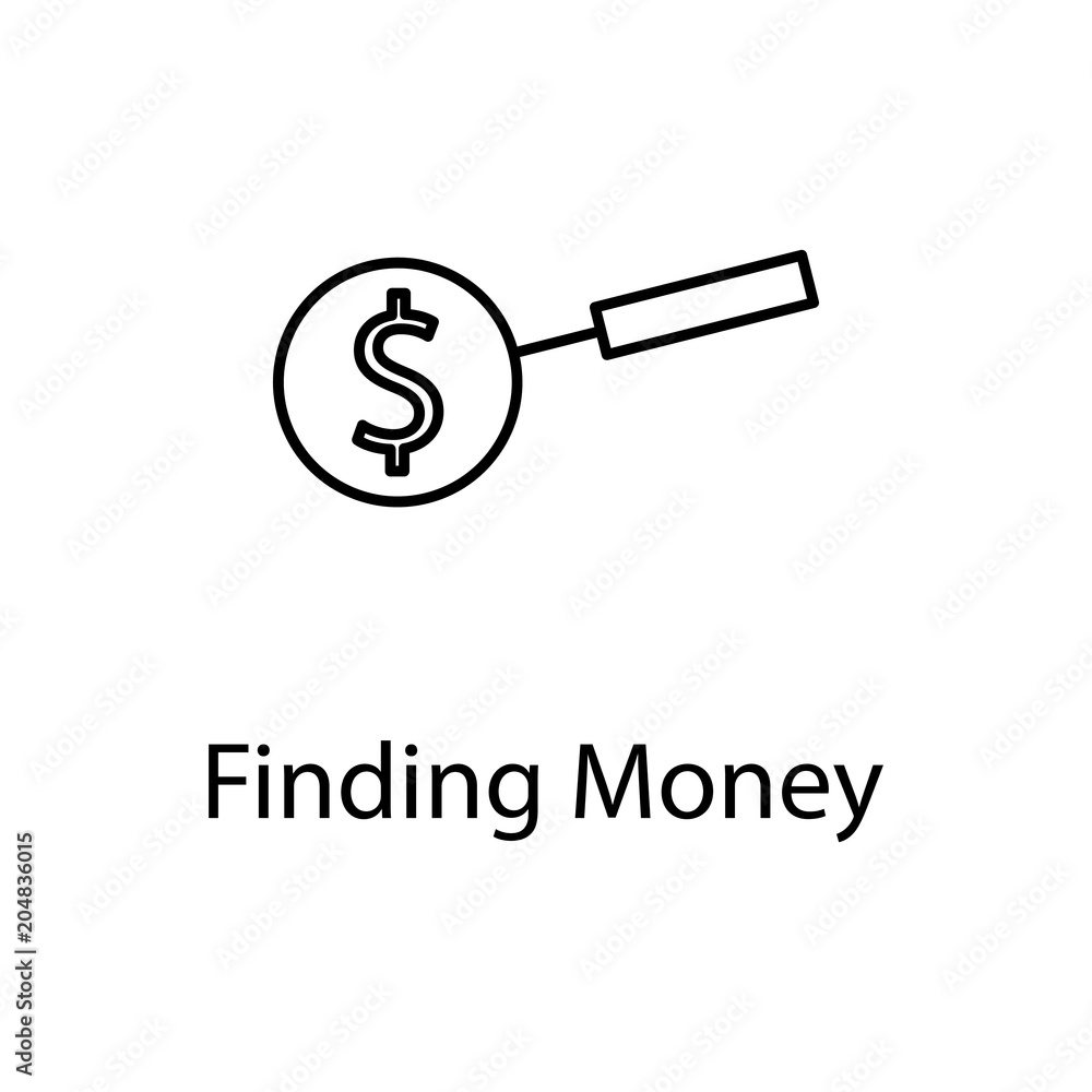 Poster finding money icon. element of web icon with name for mobile concept and web apps. detailed finding 