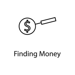 finding money icon. Element of web icon with name for mobile concept and web apps. Detailed finding money icon can be used for web and mobile. Premium icon