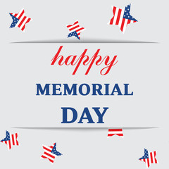 Memorial day greeting card. Vector illustration