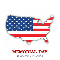 Memorial day greeting card. Vector illustration