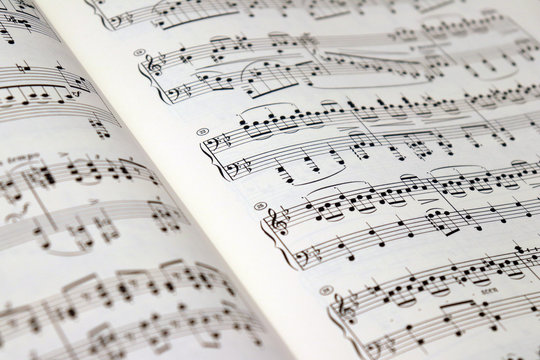 Sheet Music - Musical Notes on paper