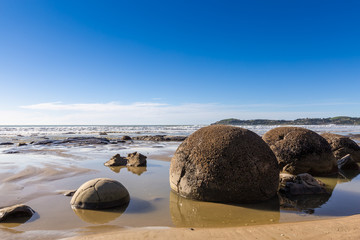 Boulders is wonderful rock on the beach, This is famous landmark in New Zealand.