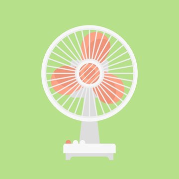 Vector Illustration Electric Fan. Icon Wind Cooler