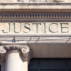 Justice sign Courthouse court building square format photo