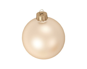 The isolated elegance golden Christmas decorative ball