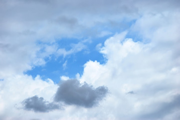 White and gray clouds