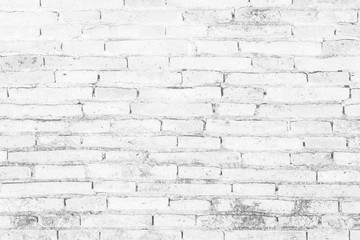 Fototapeta premium Biała cegła ściana sztuka beton lub kamień tekstura tło w tapecie wapień abstrakcyjna farba do podłóg i prac domowych / cegła lub kamieniarka czysta siatka nierówna wewnętrzna skała stara.