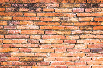 Redhite brick wall art concrete or stone texture background in wallpaper limestone abstract paint to flooring and homework/Brickwork or stonework clean grid uneven interior rock old.