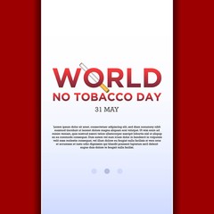 World No Tobacco Day illustration for Concept Stop Smoking and lung disease