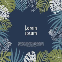Minimal covers design. Tropical leaves set.