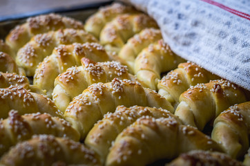 Fresh pastry with cheese