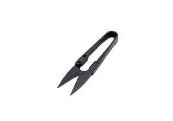 Black scissors isolated on white background, with clipping path