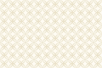 Pattern circle seamless abstract background gold color and line. Geometric line vector.
