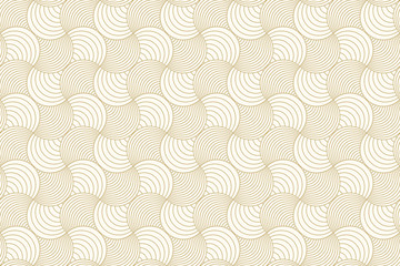 Pattern circle seamless abstract background gold color and line. Geometric line vector.