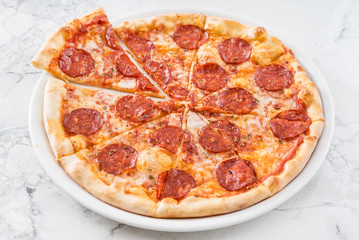 pizza with sausage