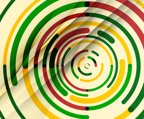 Circular lines, circles, geometric abstract background