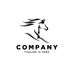 Fast speed horse logo