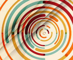 Circular lines, circles, geometric abstract background