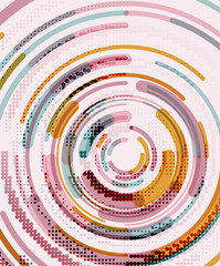 Circular lines, circles, geometric abstract background