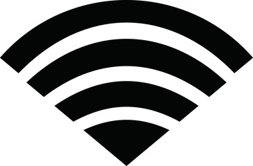 Black Signal icon of radio wave status 4