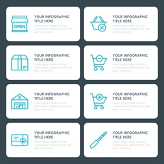Flat shopping, beauty and cosmetics infographic timeline template for presentations, advertising, annual reports