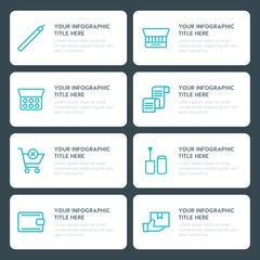 Flat shopping, beauty and cosmetics infographic timeline template for presentations, advertising, annual reports