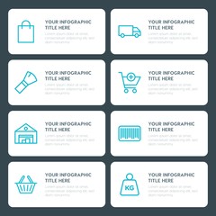 Flat shopping, beauty and cosmetics infographic timeline template for presentations, advertising, annual reports