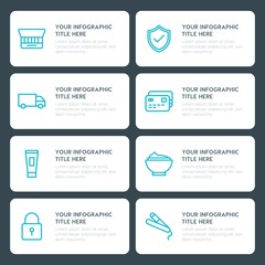 Flat shopping, beauty and cosmetics infographic timeline template for presentations, advertising, annual reports