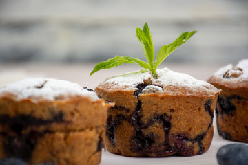 Vegan blueberry muffins